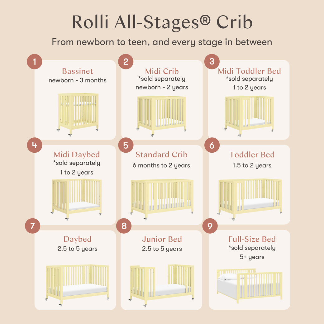 Xetch 9-in-1 Convertible Crib – Bassinet & Toddler Bed All-Stages Sleep Solution - Image 41
