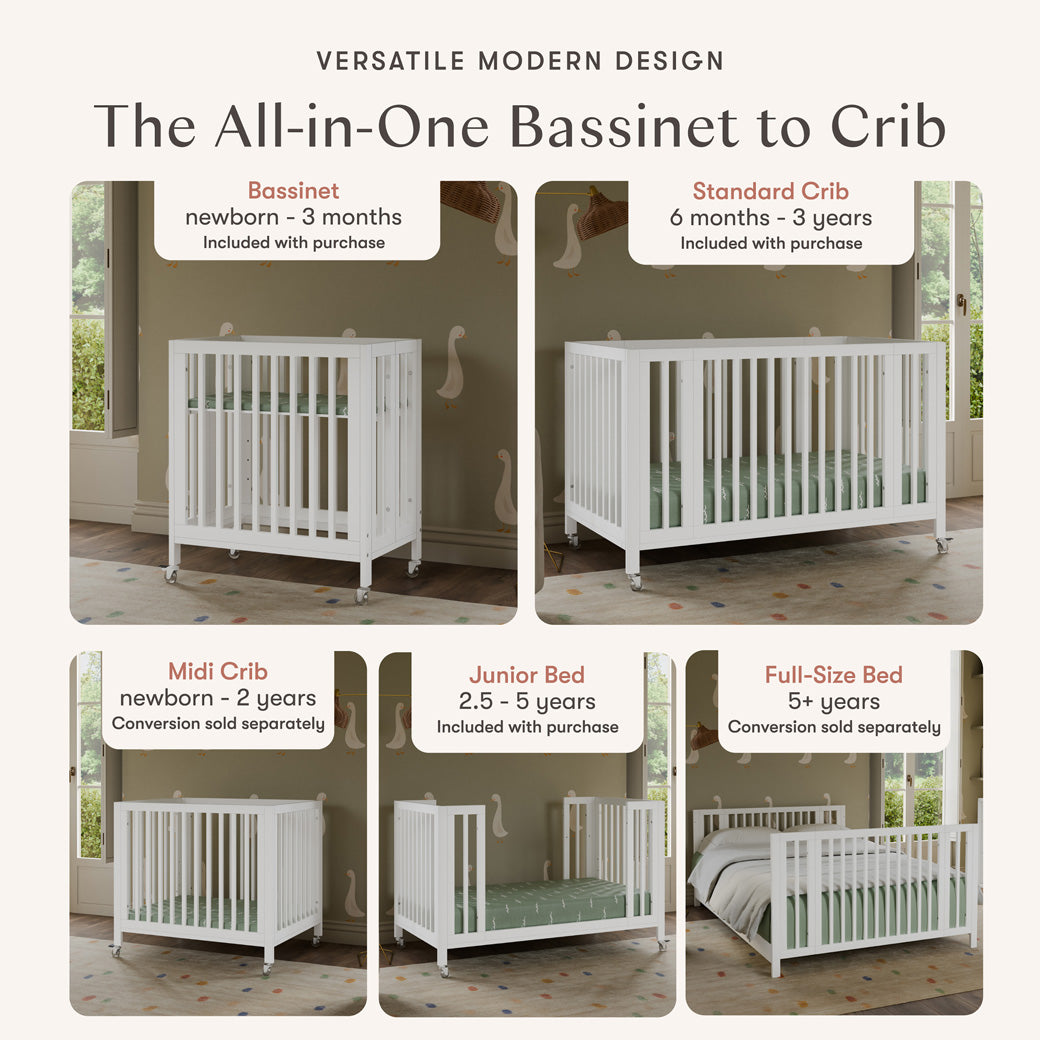 Xetch 9-in-1 Convertible Crib – Bassinet & Toddler Bed All-Stages Sleep Solution - Image 65