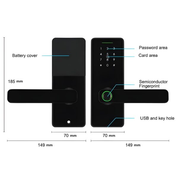 Meriya  Mini Smart Door Lock - Image 6